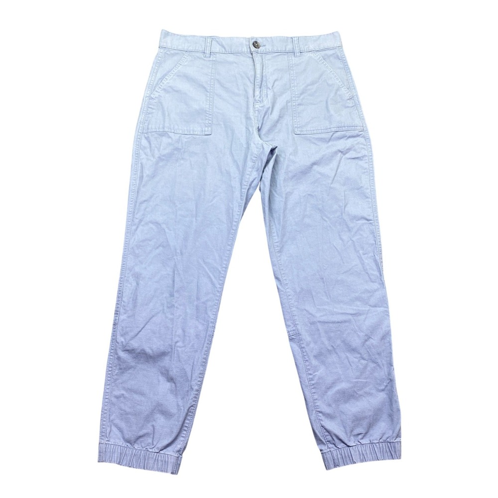 Eddie Bauer Blue Ripstop Utility Jogger Pants Womens Cargo Pockets Lightweight